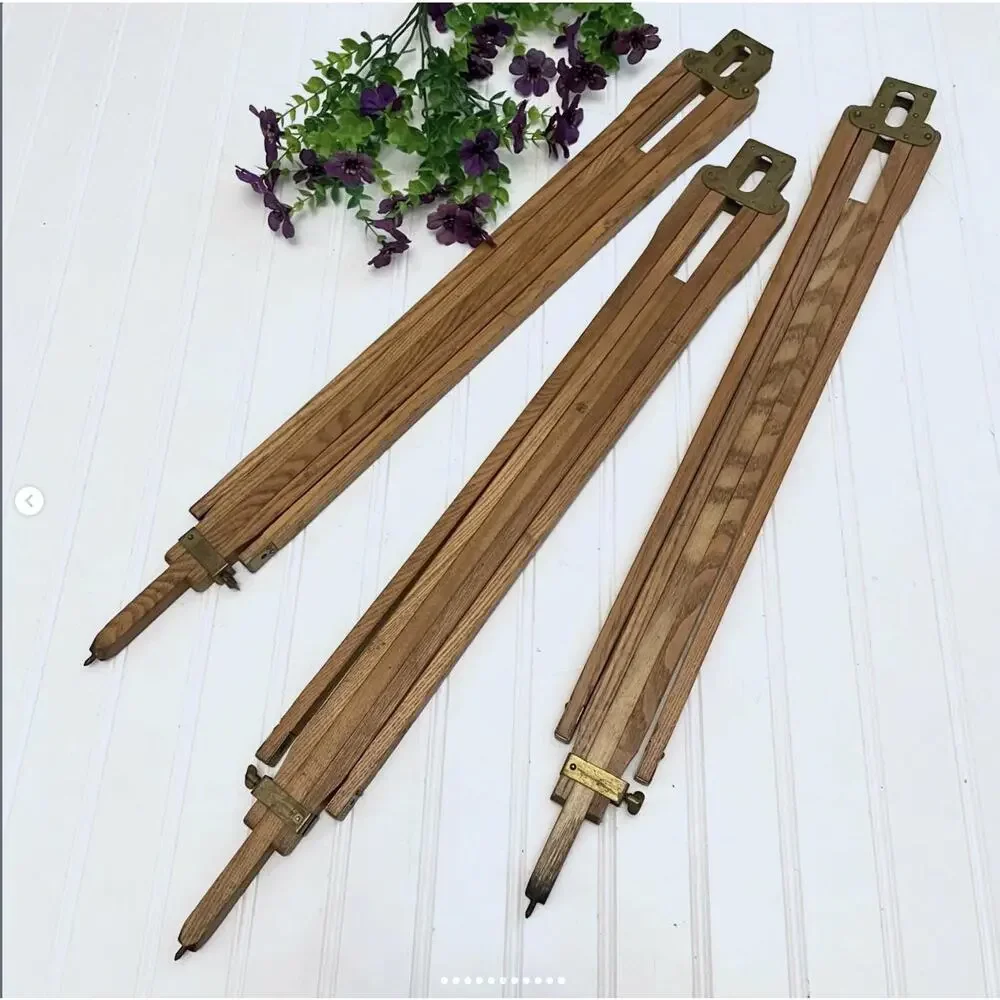 Antique Eastman Kodak? Wood Tripod Leg Brass Upcycle Part RANDOM CHOICE ONE